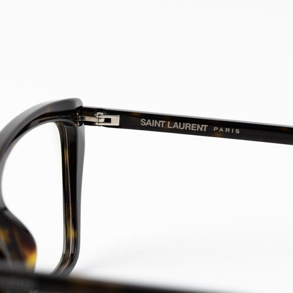 NEW Saint Laurent SL737 MICA THIN OPT 002 Dark Havana Cat Eye Unisex Eyeglasses - Picture 7 of 11